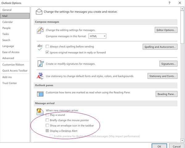 outlook email notification for group mailbox