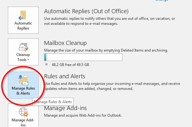 Disable Outlook Notification